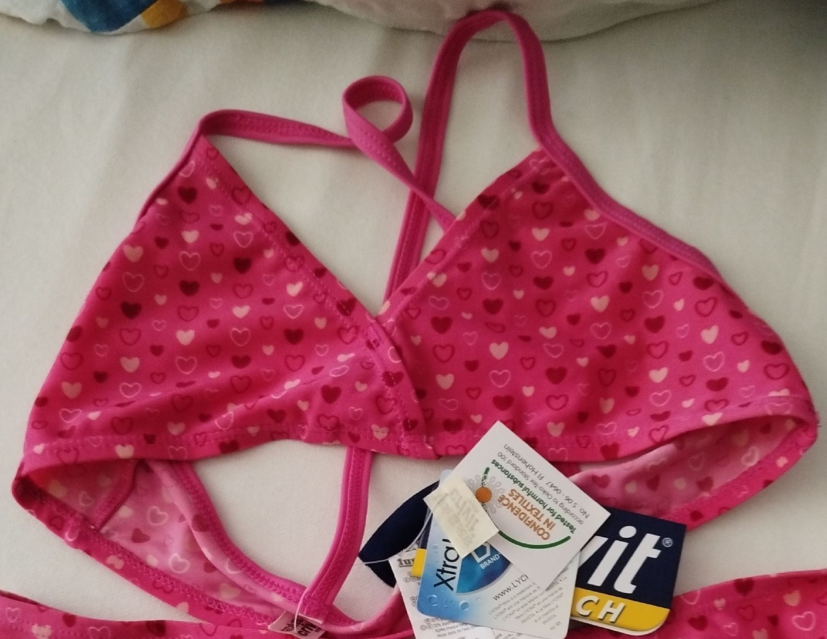 Costumi da bagno & Bikini: Badeanzug Pink mit Herzen Grösse 134/140 – Nuovo (secondo la descrizione) da Meiringen venduto da apl76 1