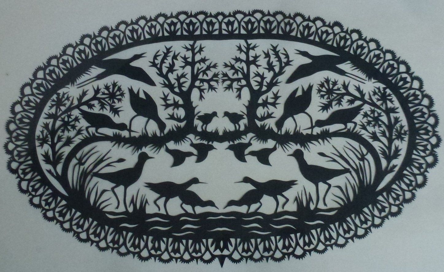 Arts picturaux & lithographies: Scherenschnitt ++ der Vogelschwarm – D'occasion à Walkringen par Casablanca777 1