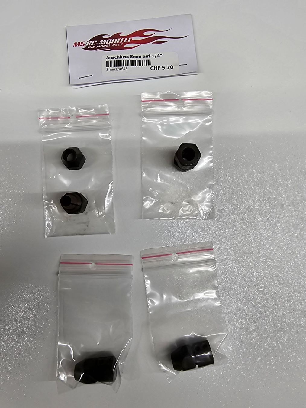 Modellismo RC: 4stk. Wellenanschluss 8mm auf 1/4" – Nuovo e nell'imballaggio originale da Rüti ZH venduto da Madeira14