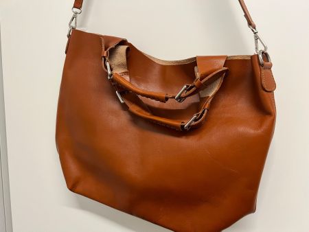 Elegante Ledertasche - Handtasche, Schultertasche, braun