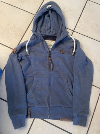 Naketano Damen Hoodie Jacke blau Grösse S guter Zustand