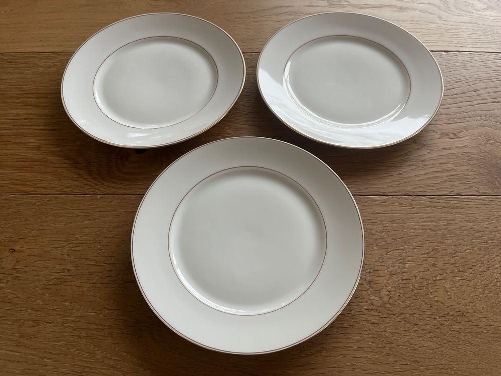 3 Langenthal Dessertteller mit Goldrand | Kaufen auf Ricardo