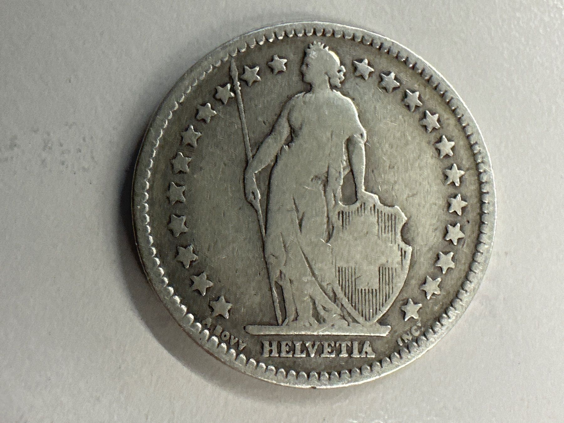 Tutti le monete: 2 Fr. Silber Schweiz 1879 -ss – Usato da Herisau venduto da herau 1