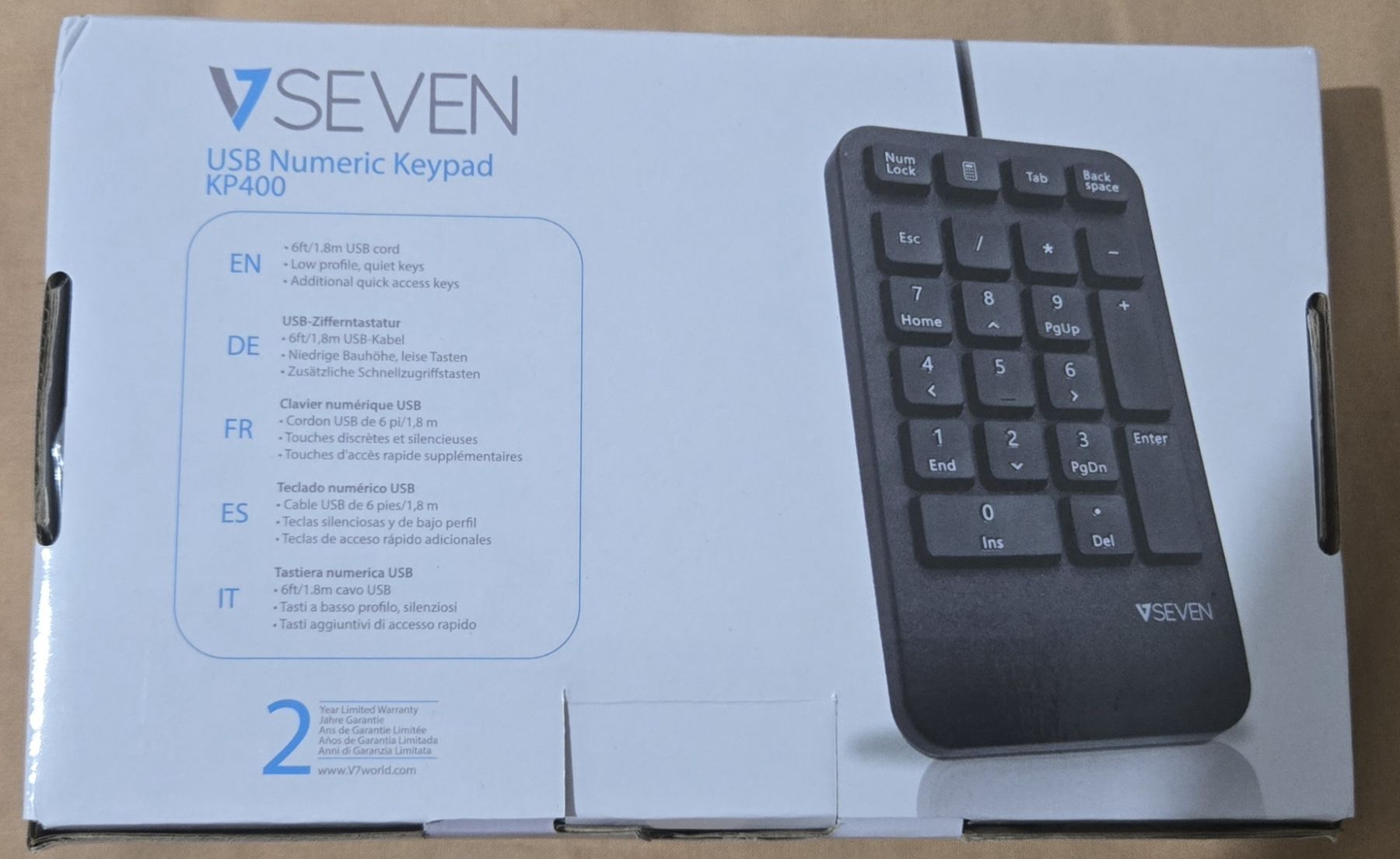 Tastiere: Clavier numérique V7 KP400 USB neuf – Nuovo e nell'imballaggio originale da Lausanne venduto da Baha76_s 1