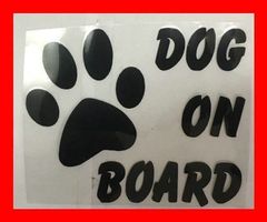 Autosticker Dog on Board SCHWARZ Hund Aufkleber Car Warnung