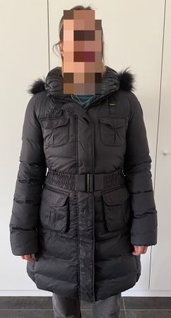 Blauer USA Damen Daunenmantel Gr. L Schwarz