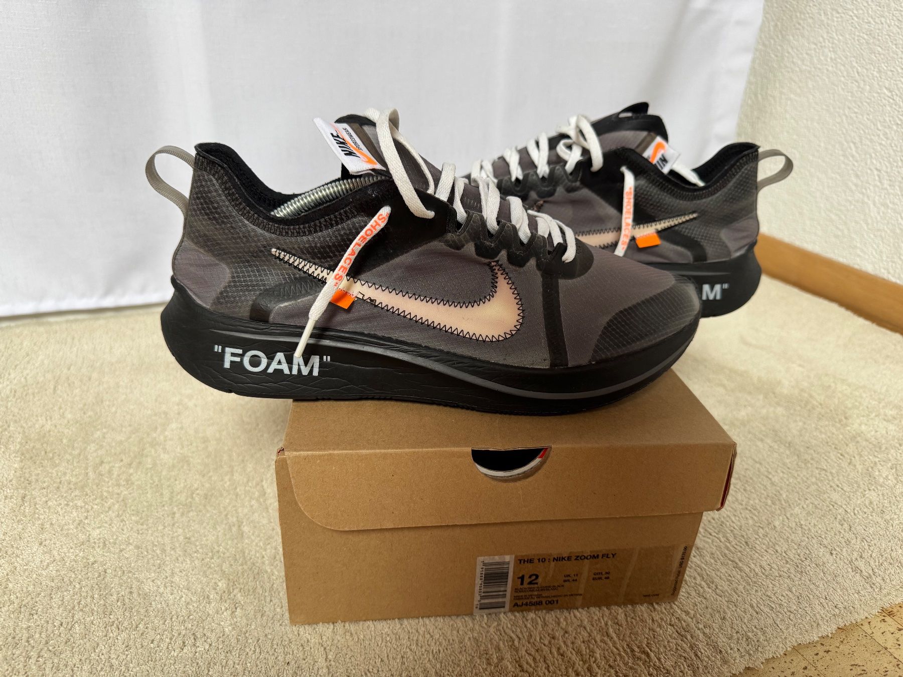 Off-White Scarpe da uomo: Nike Zoom Fly Off-White Black Silver – Usato da Visperterminen venduto da lgresell 5