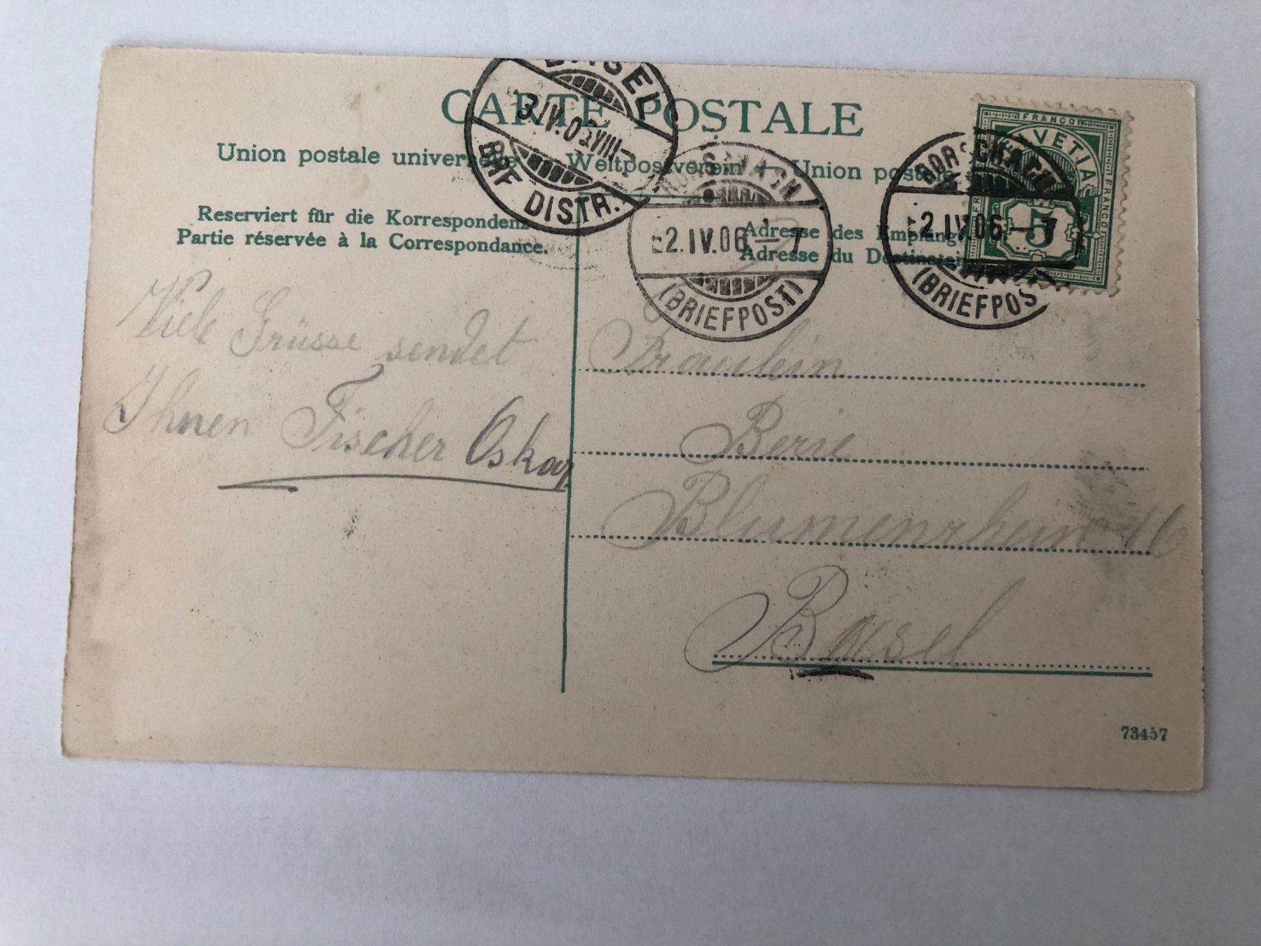 Cartoline postali: Rorschach  1908  (Handkoloriert?) – Usato da Pfäffikon ZH venduto da Waltoversand 1