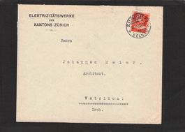 Perfin : Elektrizitätswerke des Kantons Zürich , gel. 1925