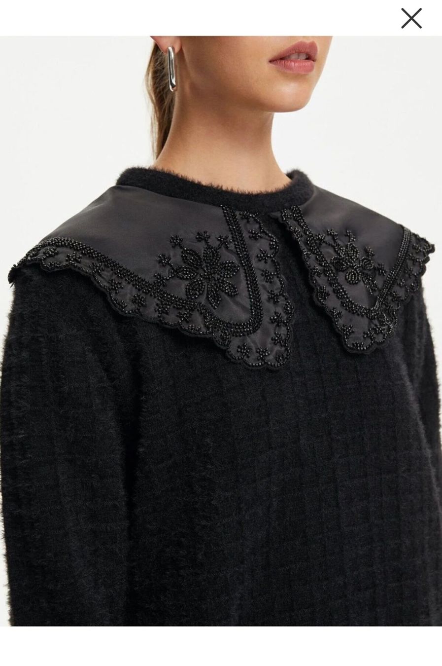 Maglioni & Felpe: Schwarzer Strickpullover mit wunderschönem spezial Kragen – Nuovo (secondo la descrizione) da Ebikon venduto da zrg_vv7h 1