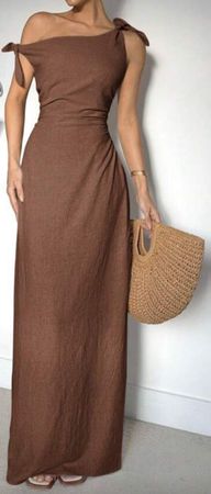 Robe chic marron