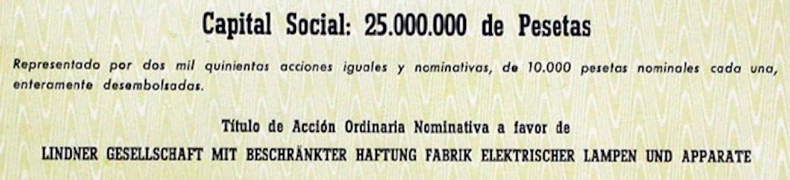 Documenti: Lindner Espanola SA, Barcelona - 1972 – Usato da Solothurn venduto da Sgasche 1