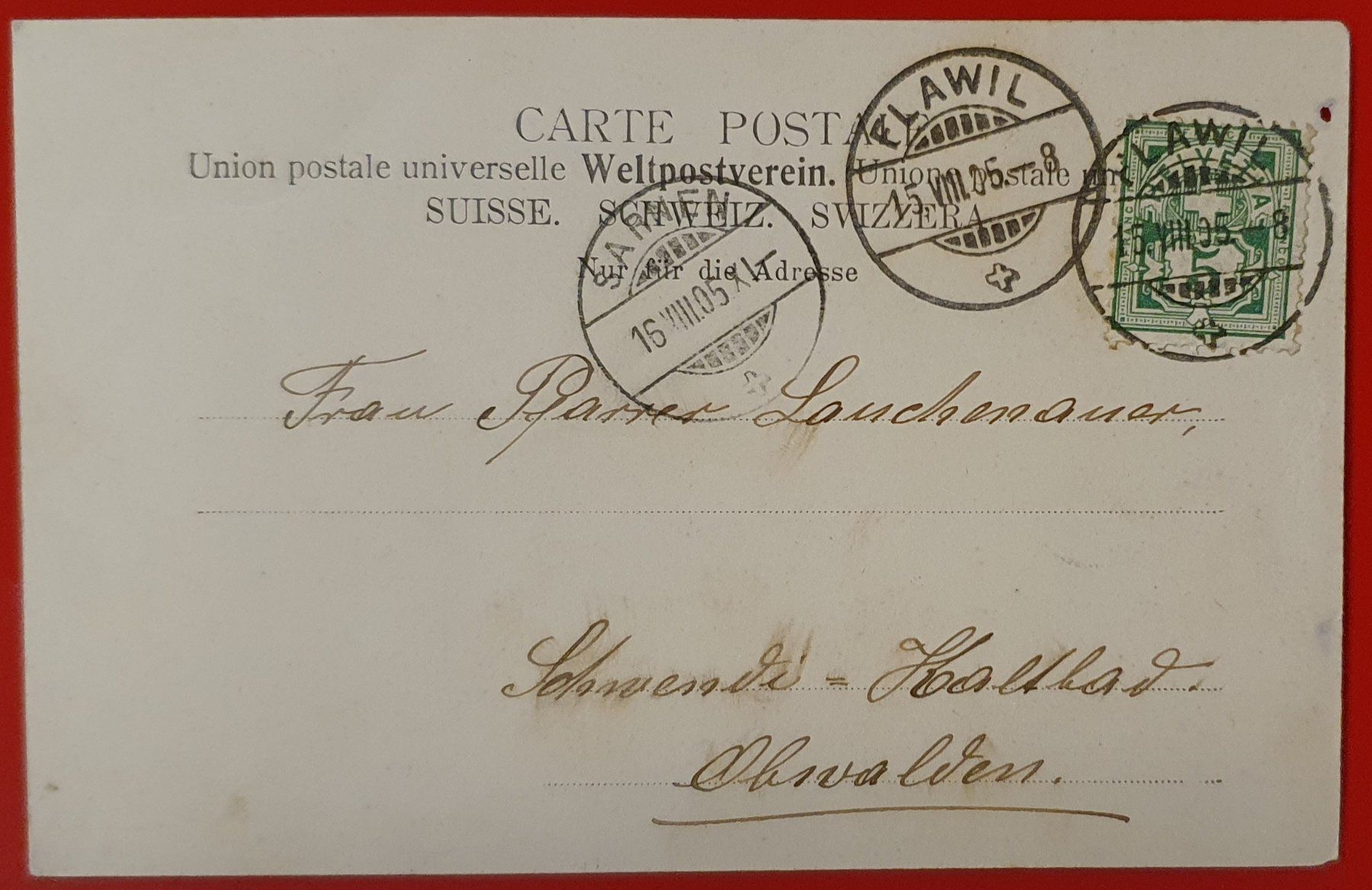 Cartoline postali: Gruss aus Flawil 1905 – Usato da Kreuzlingen venduto da Rschweiz1 1