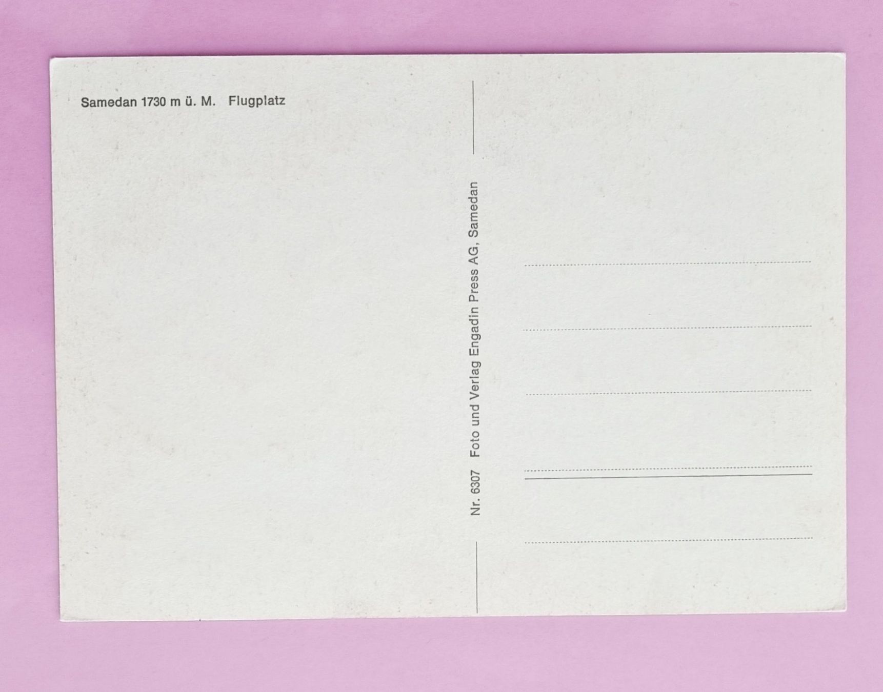 Cartoline postali: Samedan - Flugplatz im Winter – Usato da Rothrist venduto da RROENK 1