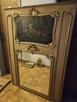 Grosse Barock Spiegel mit Ölgemälde ca 1850