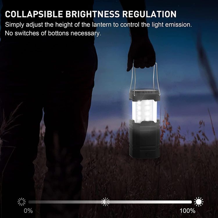 Lampen: LED Campinglampe Solar Wasserdicht Laterne Notfallleuchte – Neu und originalverpackt aus Herisau von PaddlePeak 4