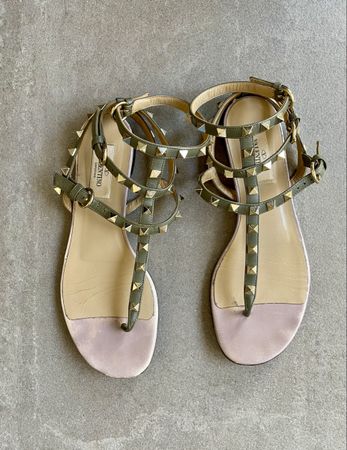 Valentino Sandale Rockstud Khaki Gr. 37 - Sommer Must Have!