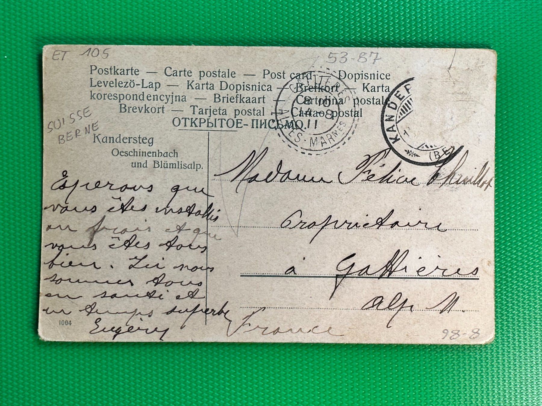 Cartes postales: Kandersteg – D'occasion à Steg VS par _vinci_ 1