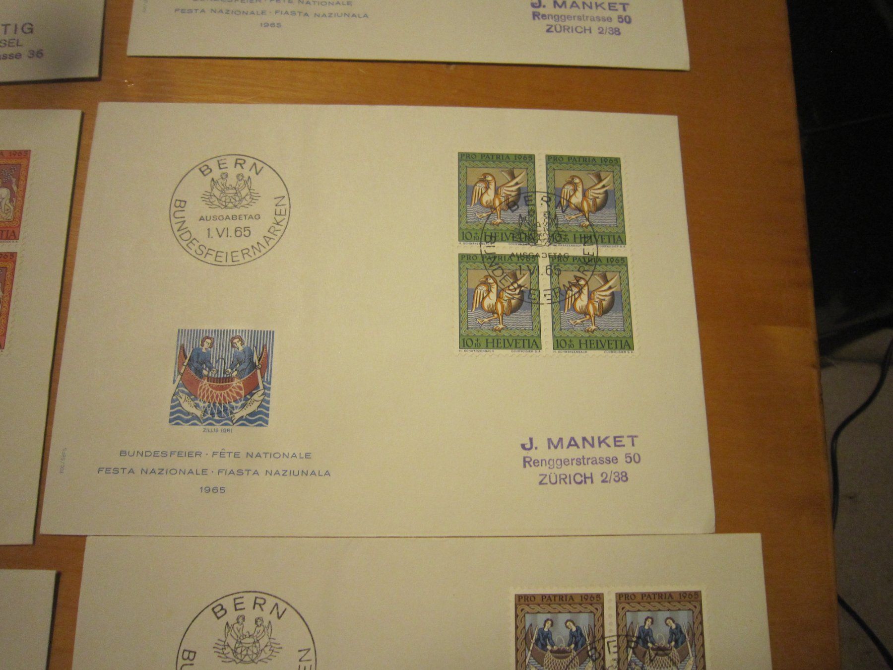 Tutti i francobolli: PP 1965 FDC Serie und 4er mit Adresse – Usato da Gordola venduto da Polentaefung 3