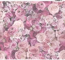 3 Rollen AS Vlies-Tapete Floral /Rosen Bouquet Foto Bild NEU