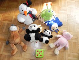 Kuscheltiere Sammlung Plüschtiere Set Schneemann, Panda ...