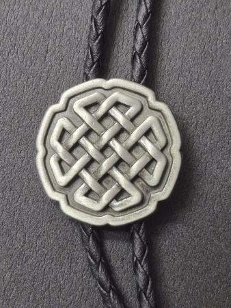 5) Bolo-Tie Westernkrawatte Keltischer Knoten Silber Neu