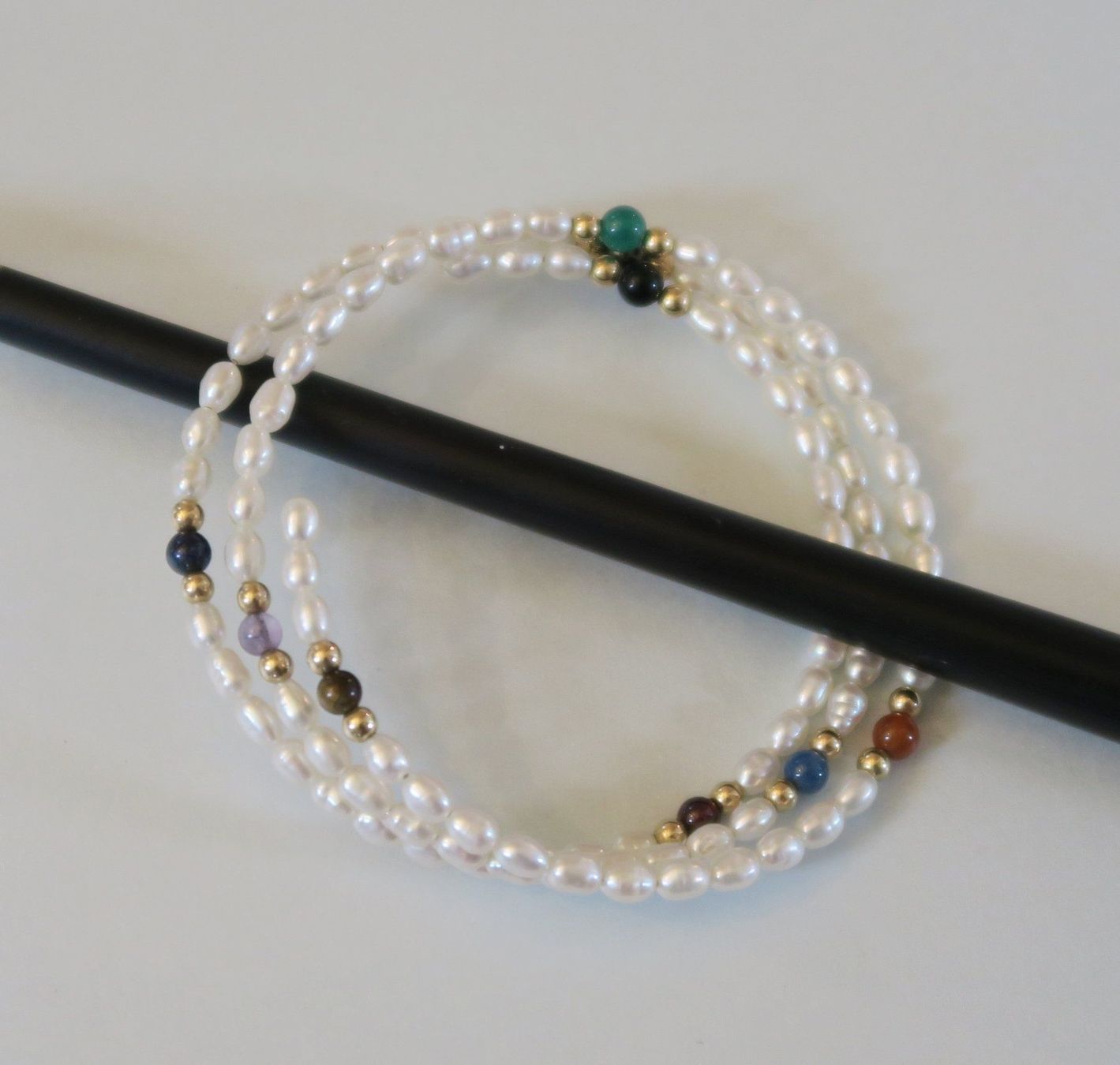 Armbänder & -reifen: Armband Reis-Perlen, Memory-Draht – Neu (gemäss Beschreibung) aus Brittnau von marlenestone 4
