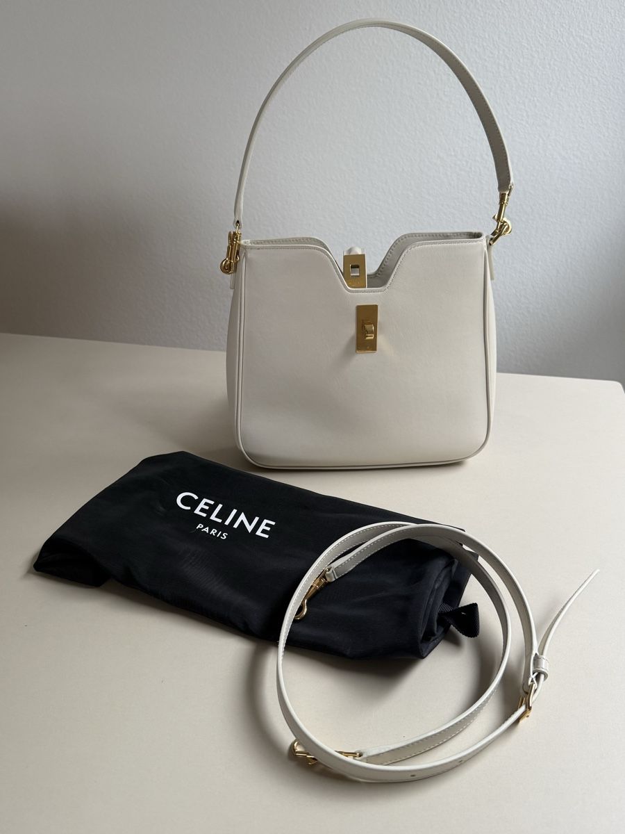 Celine Borse da donna: Classic White Celine Bag - Perfect for Spring & Summer Style – Usato da Flüelen venduto da mRoLo 2