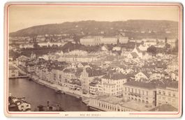 Fotografie Zürich, Ortsansicht am Fluss