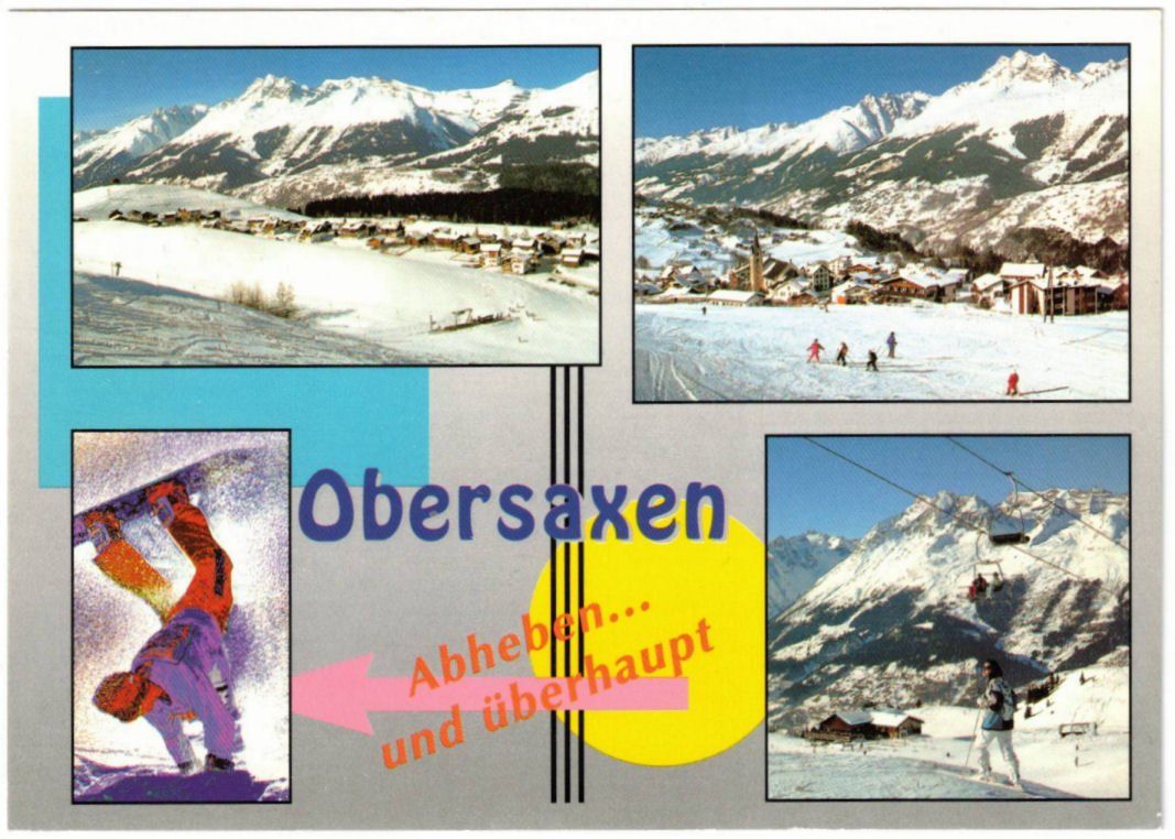 Cartoline postali: Obersaxen - 4 Bild AK – Usato da Binningen venduto da Mountainrider