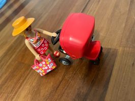 Playmobil Figur mit Kinderwagen und Zwillingen guter Zustand