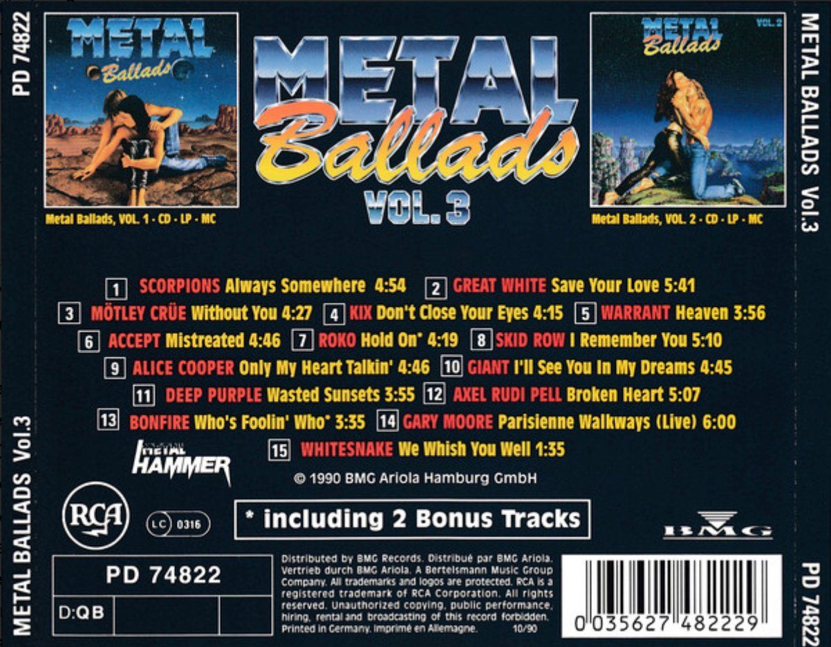 CDs: Metal Ballads Vol. 3 – Gebraucht aus Brunnen von Barfly5 1