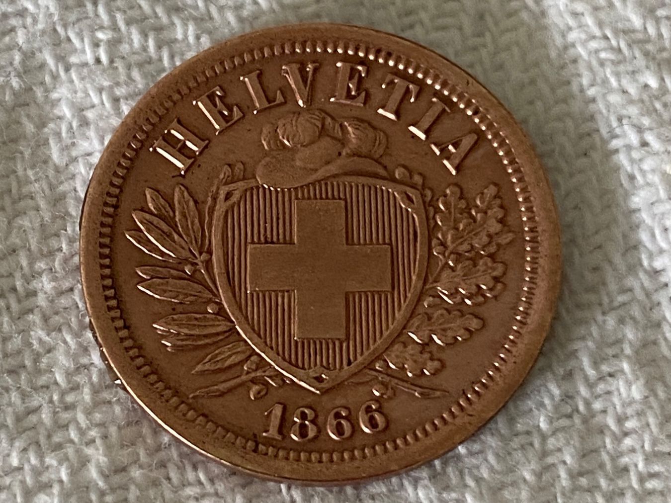 Alle Münzen: 2 centimes/Rappen 1866 – Gebraucht aus Nyon von Ilmi09