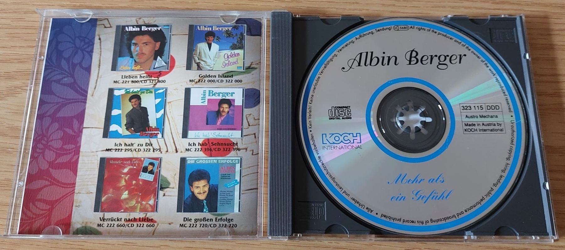CD: CD - Albin Berger - Mehr als ein Gefühl – Usato da Urtenen-Schönbühl venduto da Kahru 2