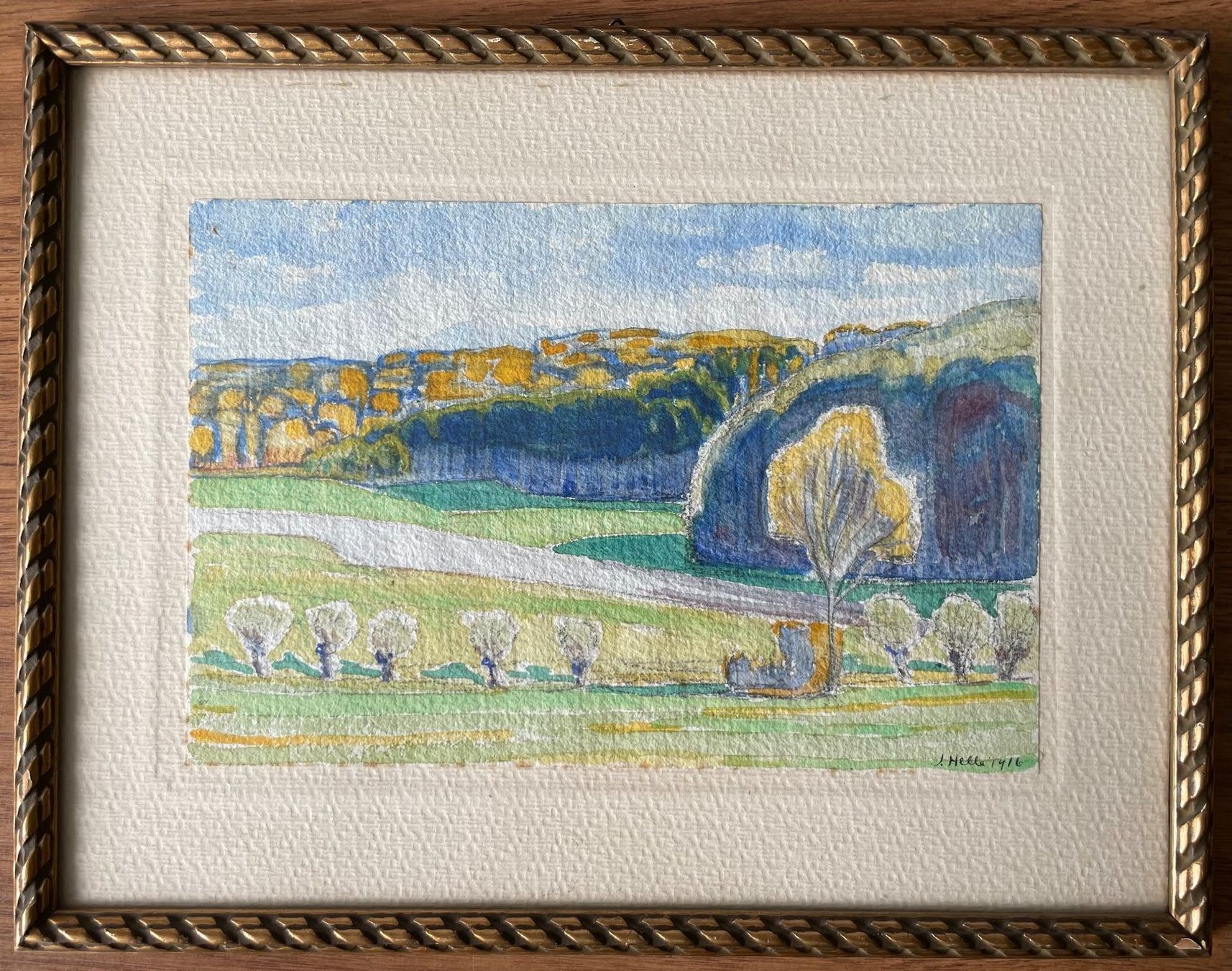 Tableaux: J. Hellé aquarelle 1916 – D'occasion à Biel/Bienne par Galaq 1