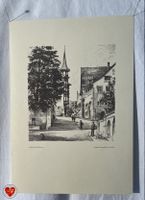 Original Lithographie von J. Nohl - Beckenstube Schaffhausen