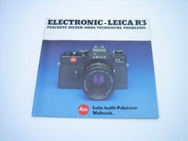 Leica Electronic-Leica R3 alter Werbeprospekt/Katalog
