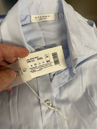 Eterna Damen Bluse hellblau gr 34