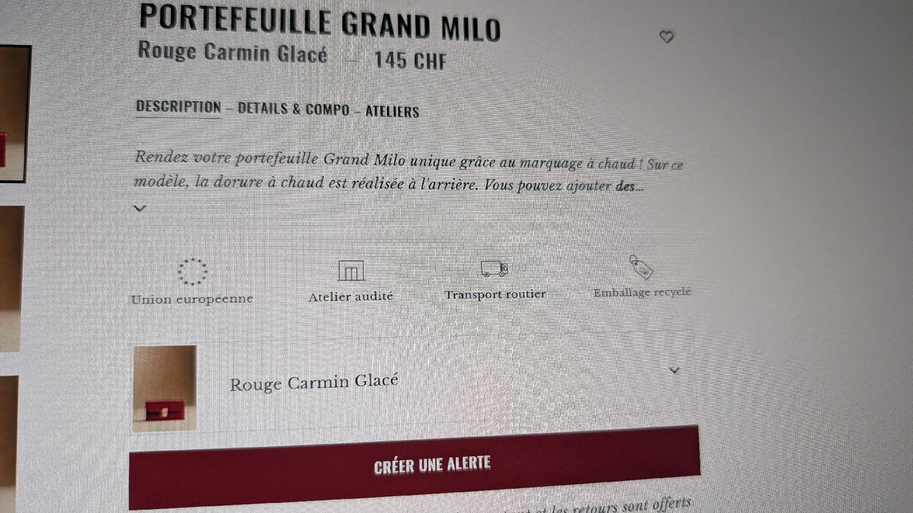 Sezane Portamonete: portefeuille Milo Carmin neu – Nuovo e nell'imballaggio originale da Biberstein venduto da ameliecimador 6