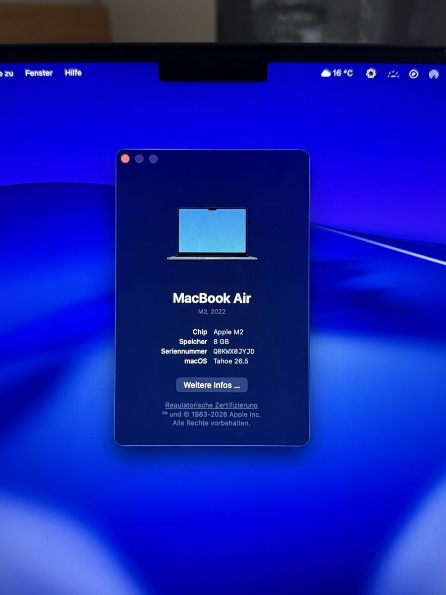 Apple Notebooks: MacBook Air M2 (2022) – Gebraucht aus Therwil von w1ll1_w1ll0w 3