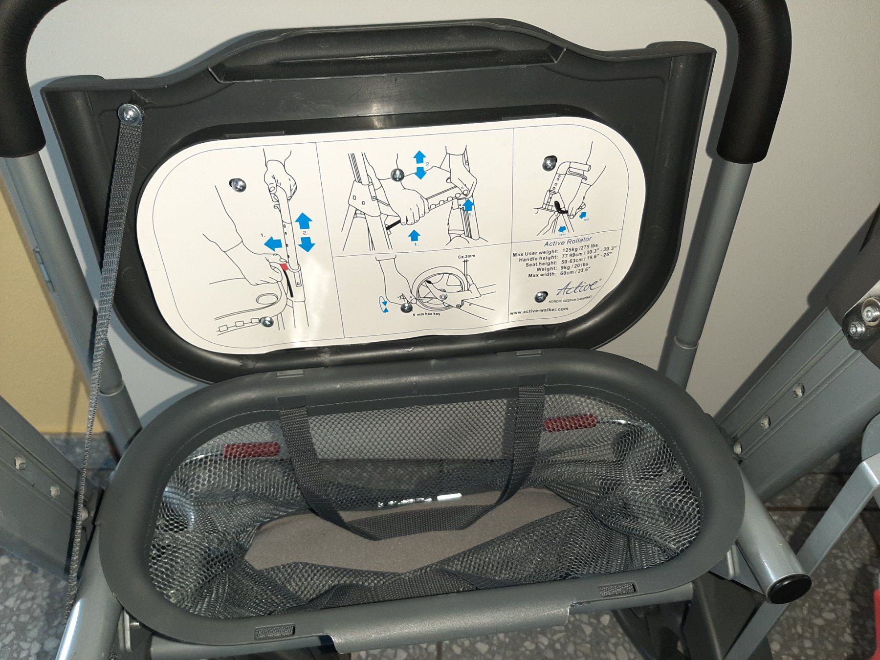 Ausili per la deambulazione: Rollator Active Walker Acces mit Sitzhöhenverstellung – Usato da Zürich venduto da Zurich 6