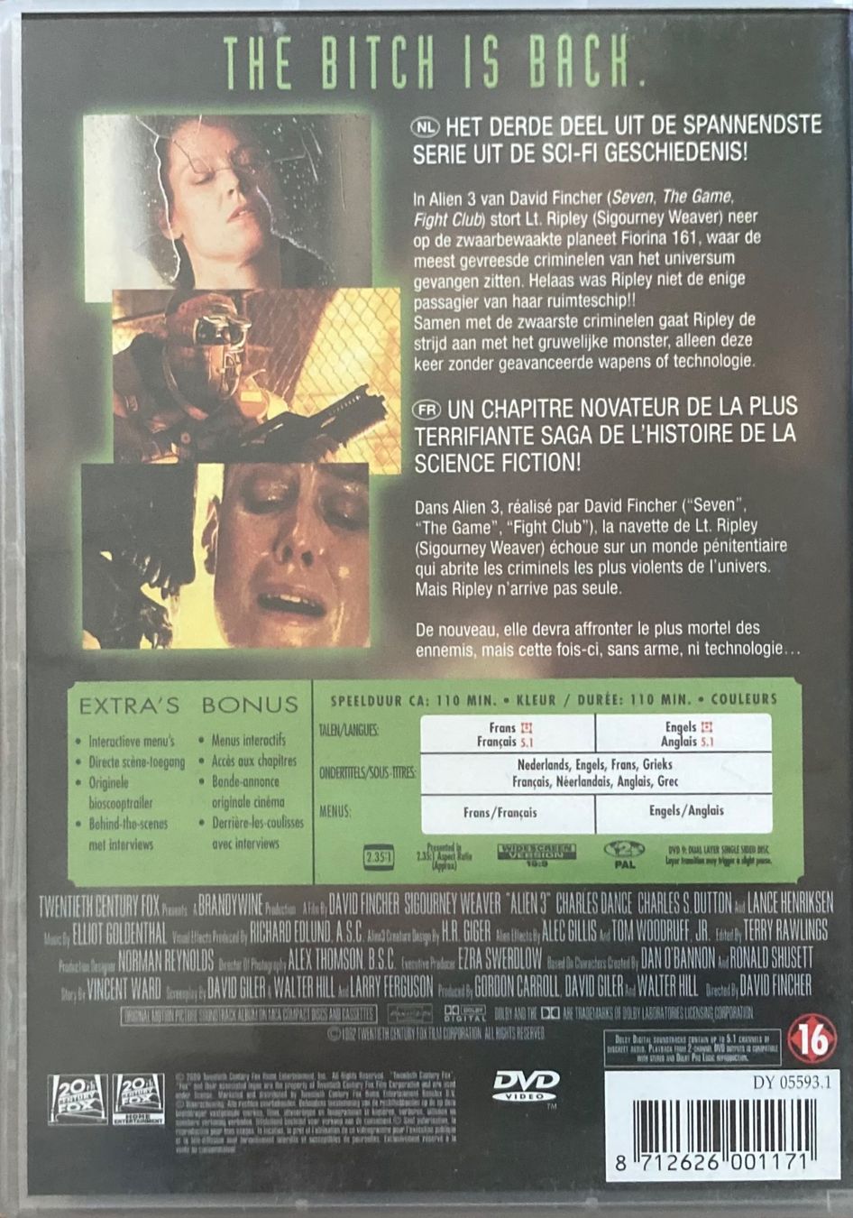 Tous les DVDs: ALIENS 3 – D'occasion à Poliez-Pittet par Newtown-Records 1