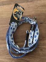 Freezack Hundeleine blau/grau mit Pfotenmuster neu