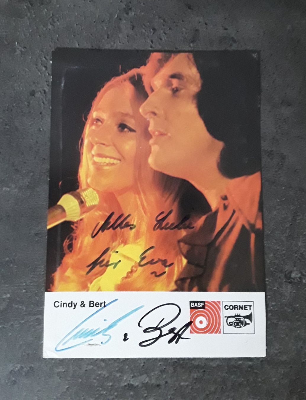 Autografi: Cindy & Bert Autogrammkarte mit Originalunterschrift – Usato da Zetzwil venduto da Stritzi