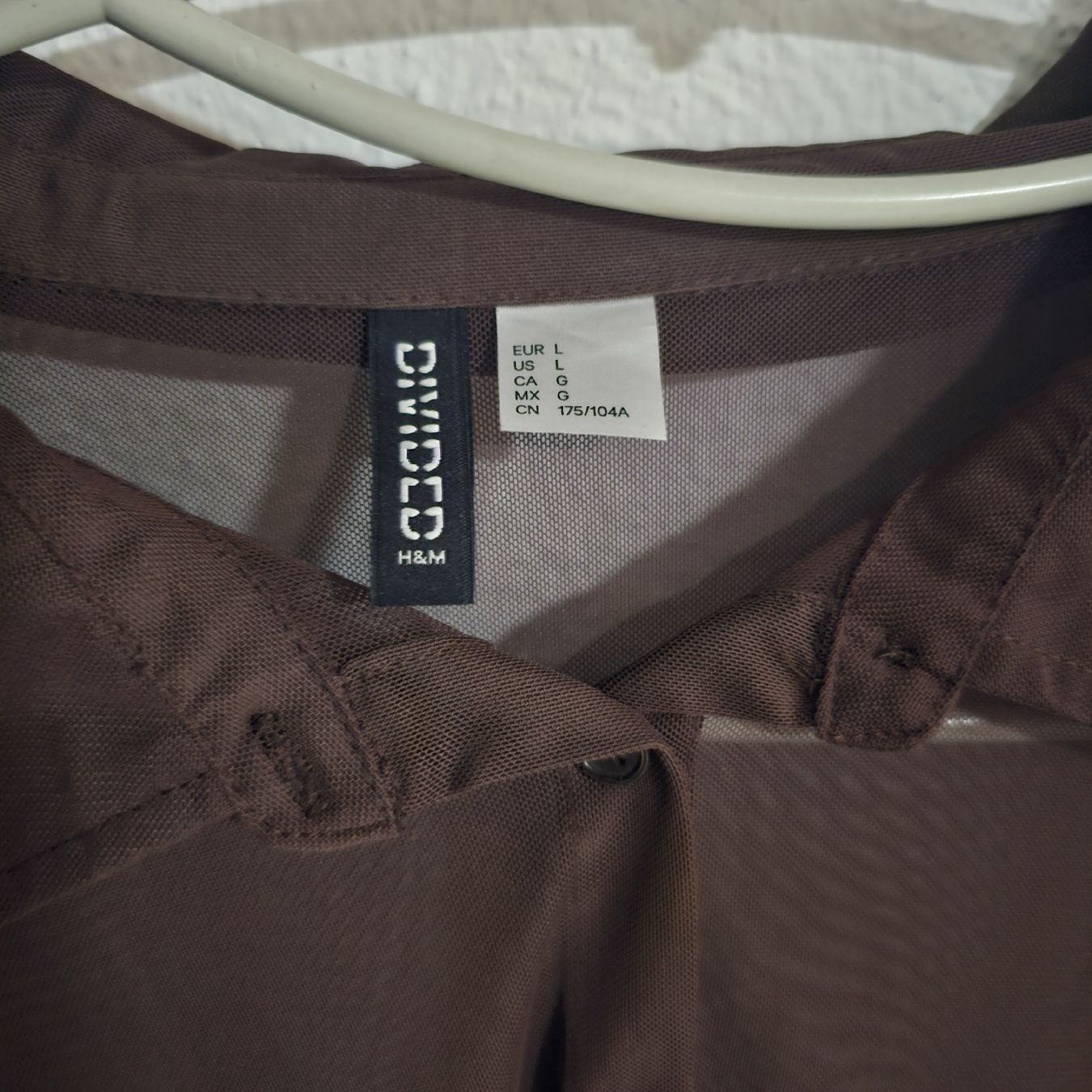 H&M Camicette: Chemisier bordeaux transparent, taille L – Usato da Sornetan venduto da T.a333 1