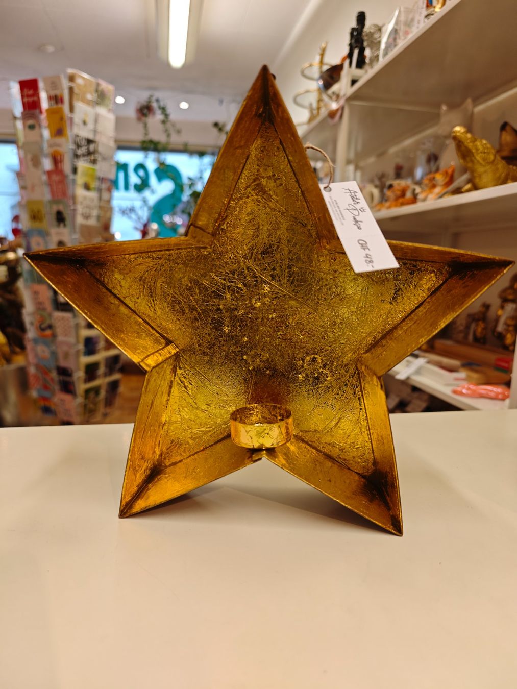 Lanterne: Stern Laterne / Windlicht / Kerzenhalter Gold – Nuovo e nell'imballaggio originale da Schaffhausen venduto da AtelierPudesco 3