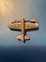 Antike Flugzeug Brosche / Anstecknadel, Vintage, Goldig