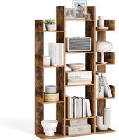 Bücherregal Baumform 13 Fächer Standregal 140 cm Braun