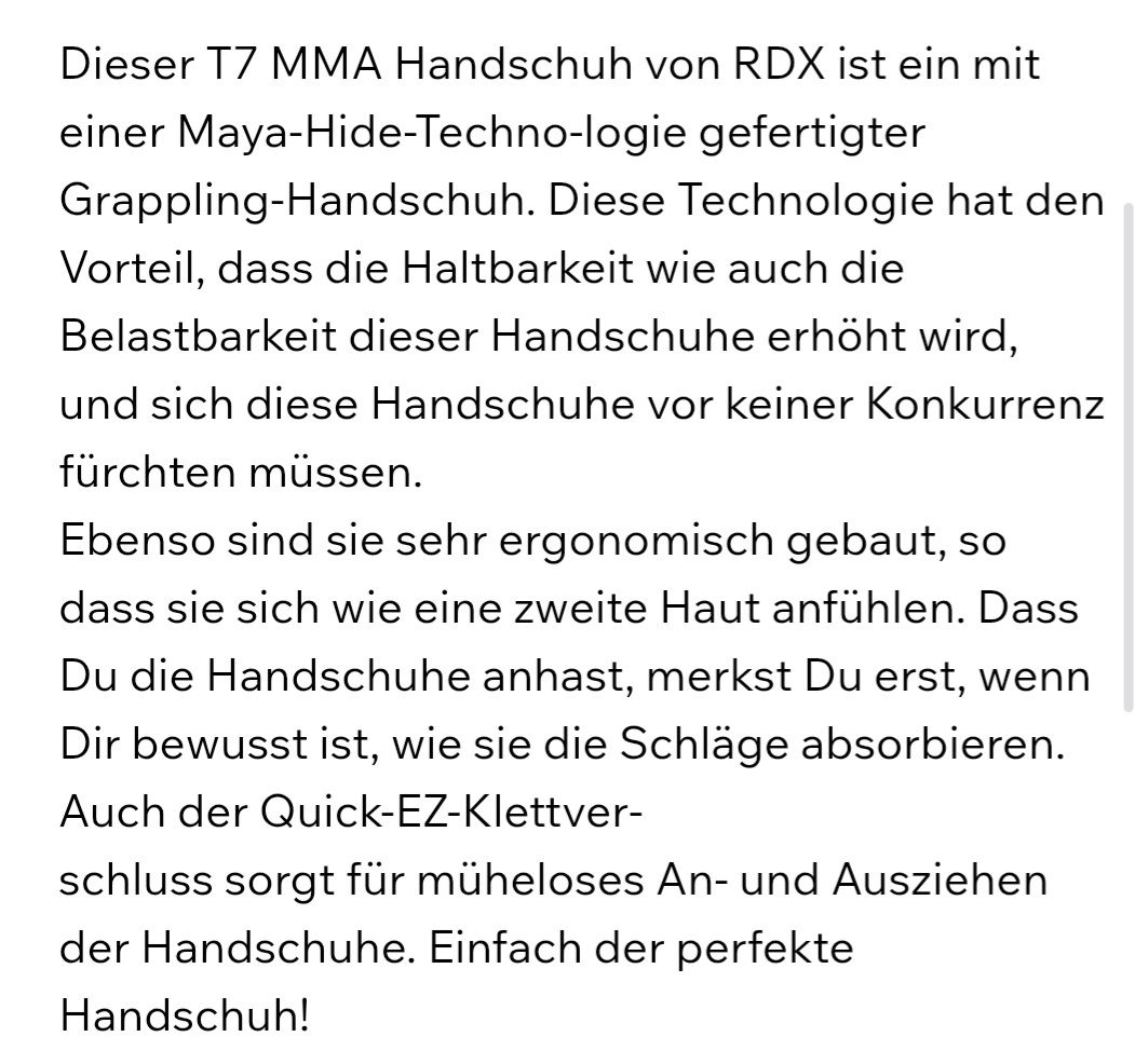 Handschuhe & Handstulpen: RDX Grappling Kampfhandschuhe T 7U – Neu und originalverpackt aus Wädenswil von Orso31 5