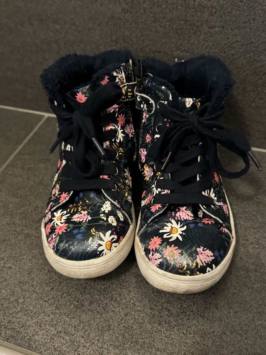 Scarpe per ragazze: Friboo Stiefel, Blumenmuster, 27, Mädchen – Usato da Wilen b. Wil venduto da carpediem25 1